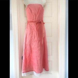 THREAD organza silk dress prom wedding size4 peach